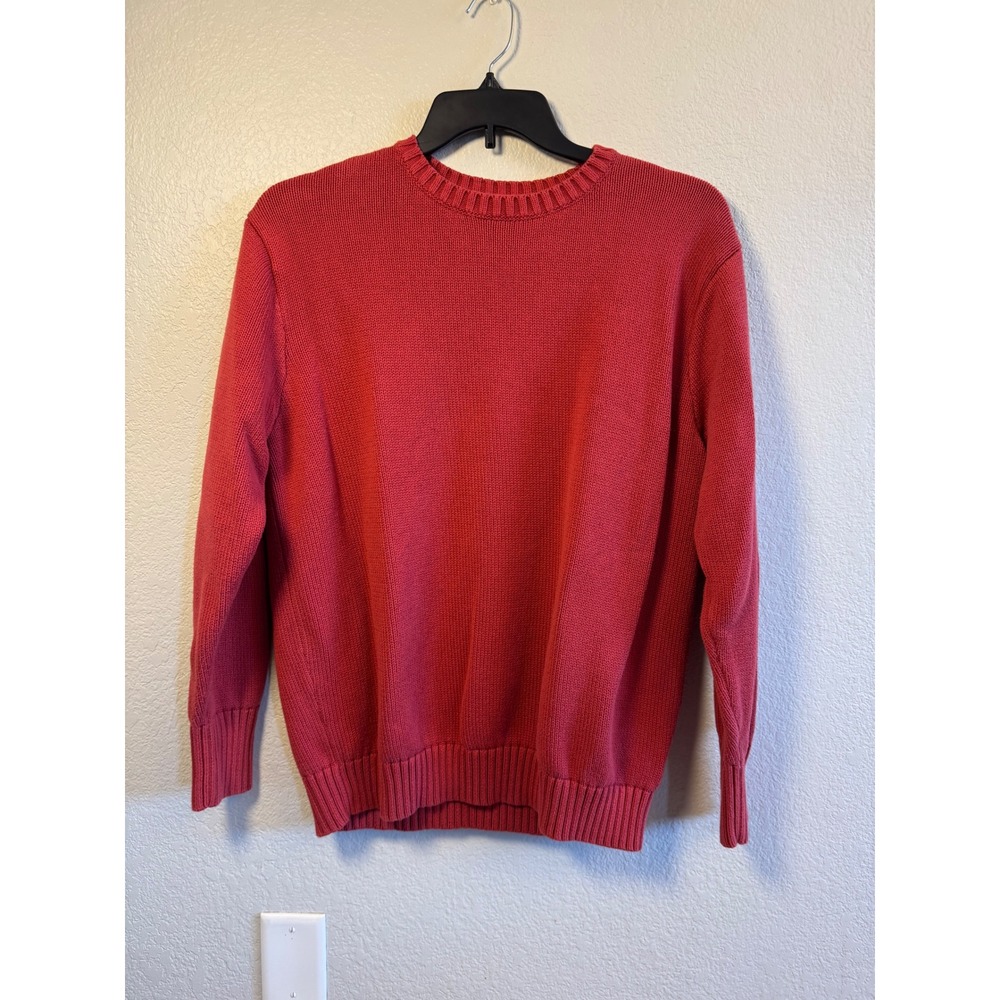 John Galt Brandy Melville Red Cotton Crewneck Knit Sweater MH320